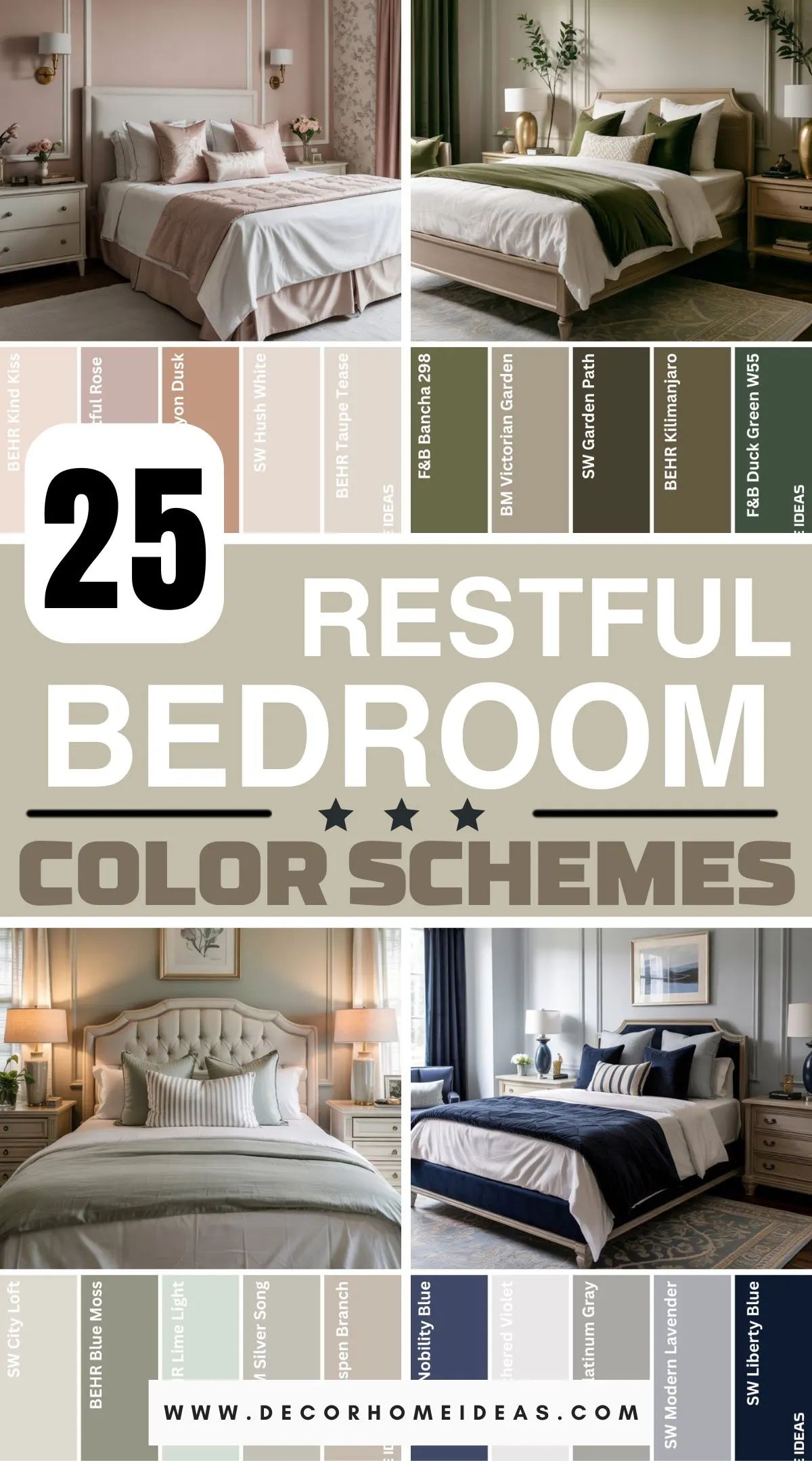 Looking to refresh your bedroom with a cozy, inviting vibe? Discover 25 perfect paint ideas that redefine comfort, featuring beloved brands like Benjamin Moore, Sherwin-Williams, Behr, and Farrow & Ball. From soft neutrals to bold tones, find the ideal shade for your sanctuary.