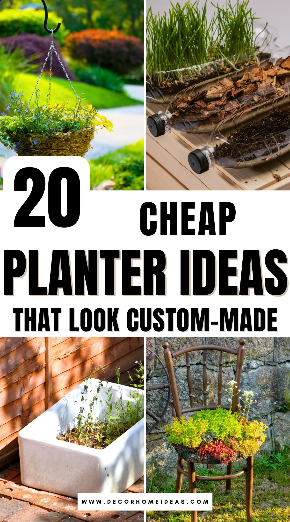 Create stunning, custom-looking planters without breaking the bank! These 20 cheap planter ideas use clever DIY tricks and upcycled materials to give your plants a polished, designer feel. Perfect for adding personality to any corner of your home or garden.