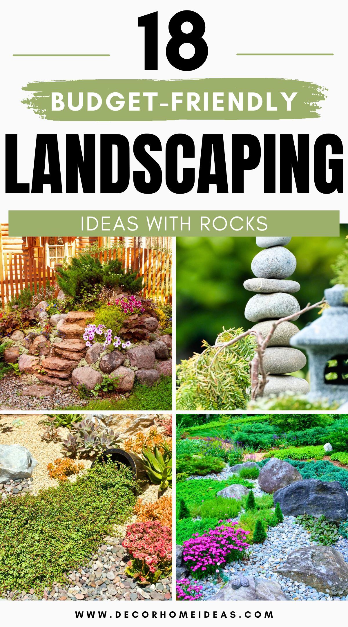 best cheap rock landscaping ideas 4