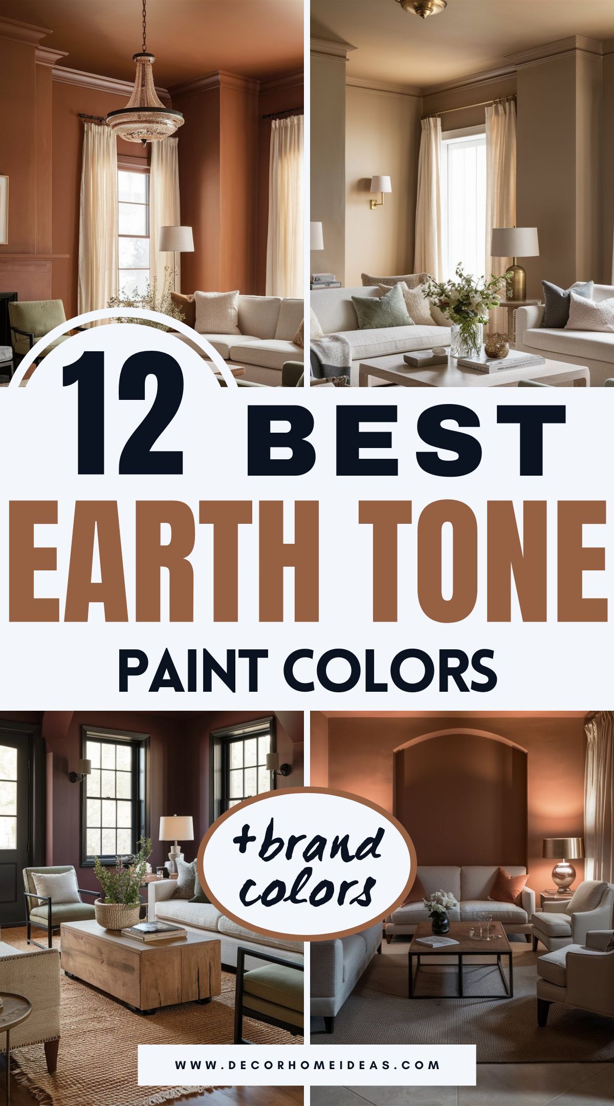 Discover 12 beautiful earth tone paint colors from top brands like Benjamin Moore, Sherwin-Williams, Behr, and Farrow & Ball. Whether you prefer warm terracottas, soft taupes, or deep, earthy greens, these shades can add a touch of nature to any room. Which one fits your style?