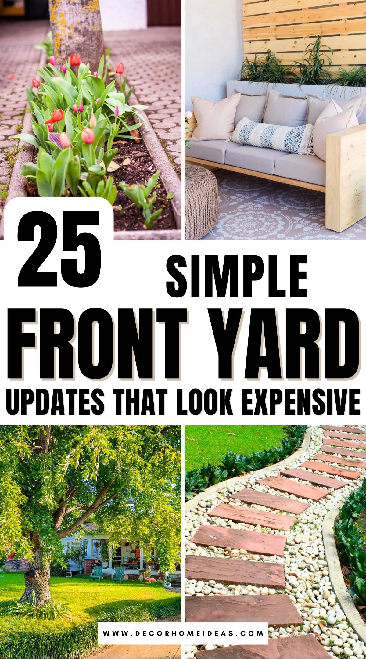 Upgrade your curb appeal with these 25 simple front yard updates that give a high-end look without the high price. From smart landscaping tips to stylish walkway ideas, discover budget-friendly ways to make a lasting first impression.