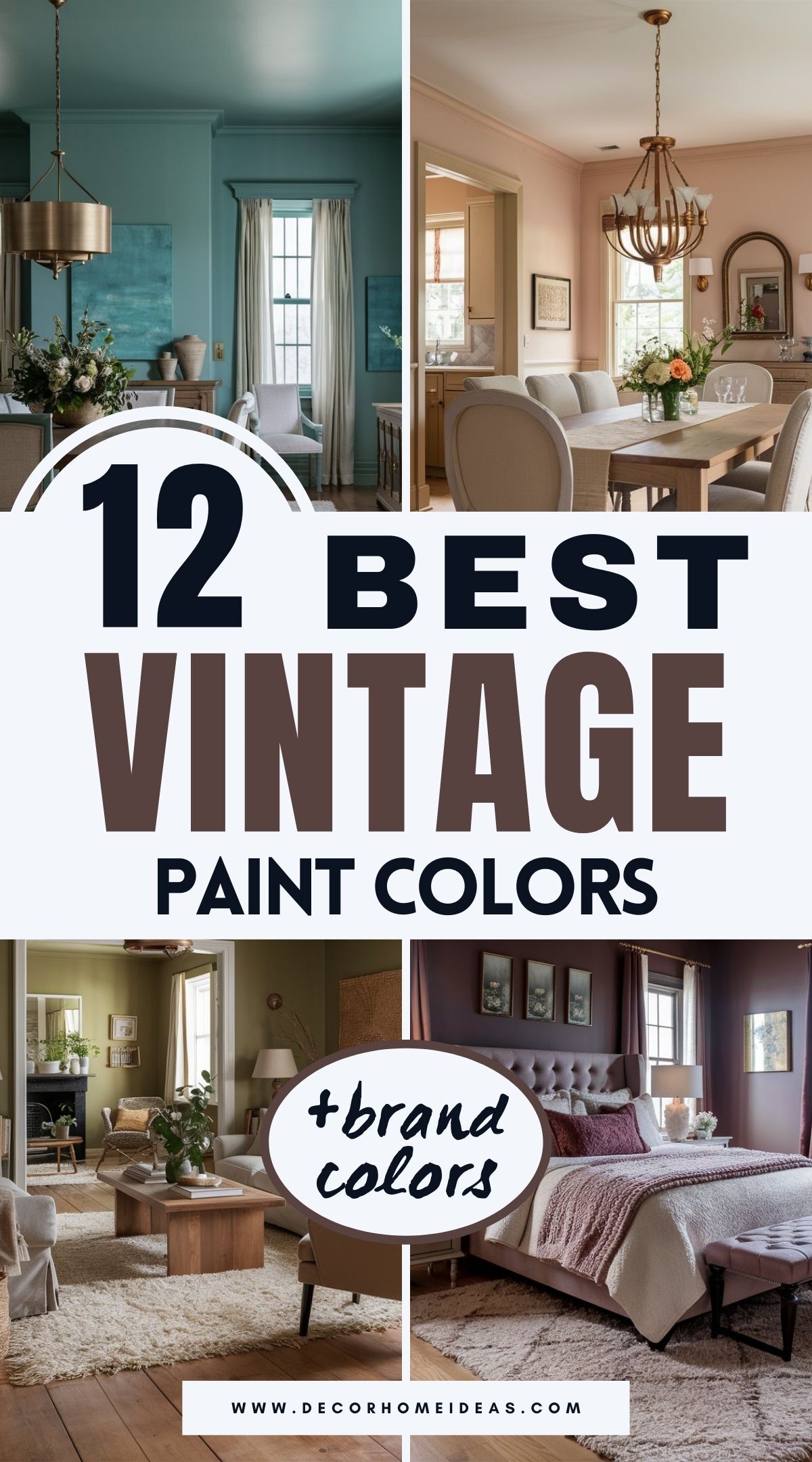 Discover 12 timeless vintage paint colors from Sherwin-Williams, Behr, Farrow & Ball, and Benjamin Moore that bring a classic, nostalgic feel to any space. See how these rich, muted tones create warmth and charm—perfect for lovers of vintage style.
