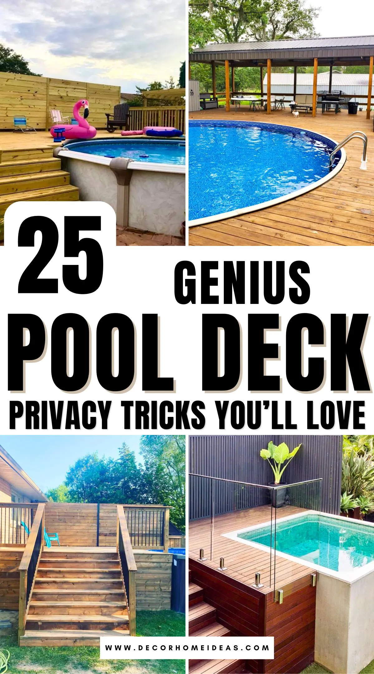 Looking for smart ways to enjoy your above ground pool in peace? This post shares 25 creative ideas to add privacy to your pool deck—from stylish screens to clever landscaping tricks. Discover which options work best for your space and style.
