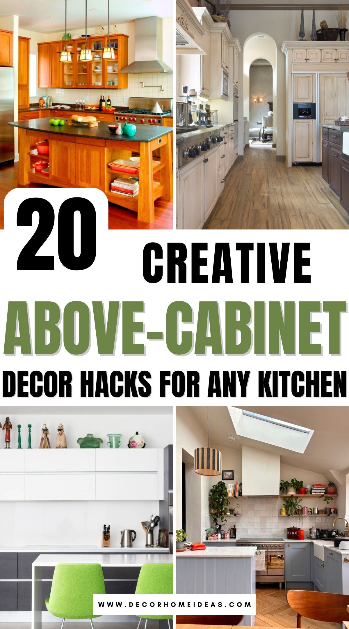 best ways to decorate above your kitchen cabinets 2