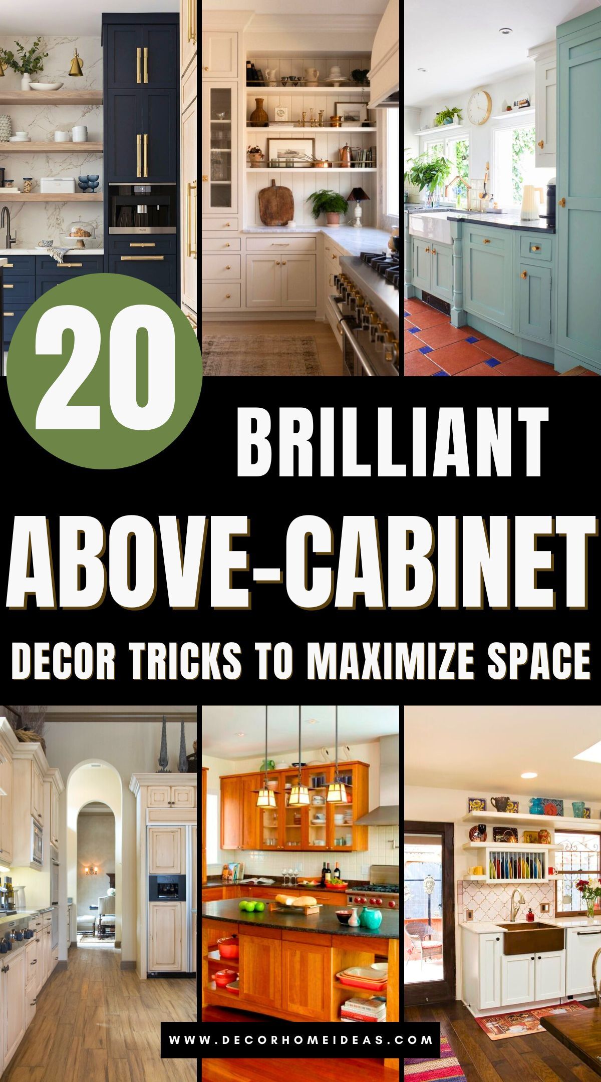 best ways to decorate above your kitchen cabinets 3