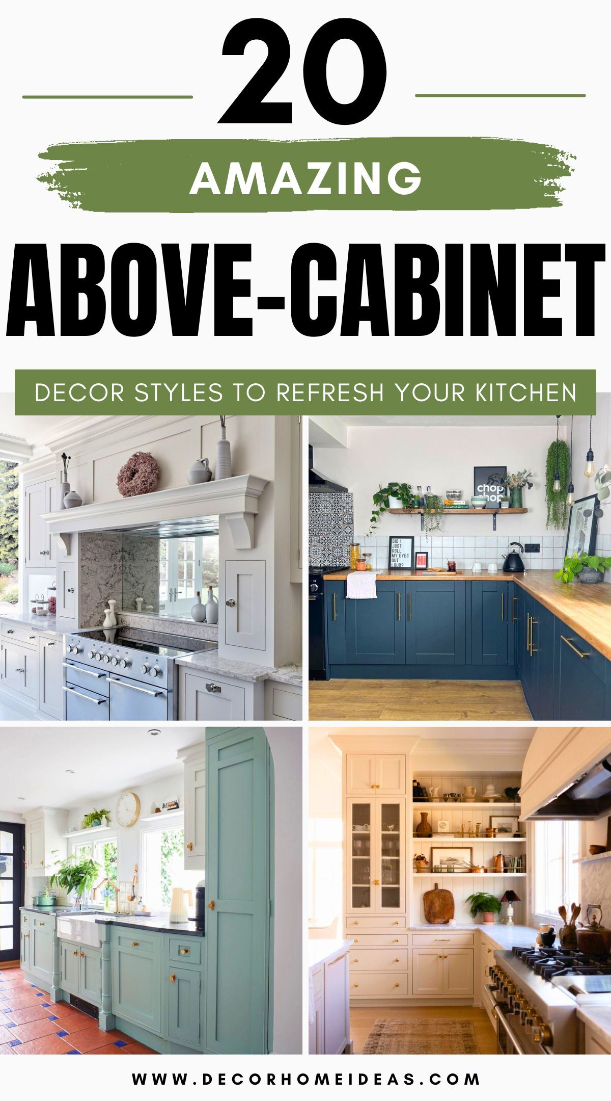 best ways to decorate above your kitchen cabinets 4