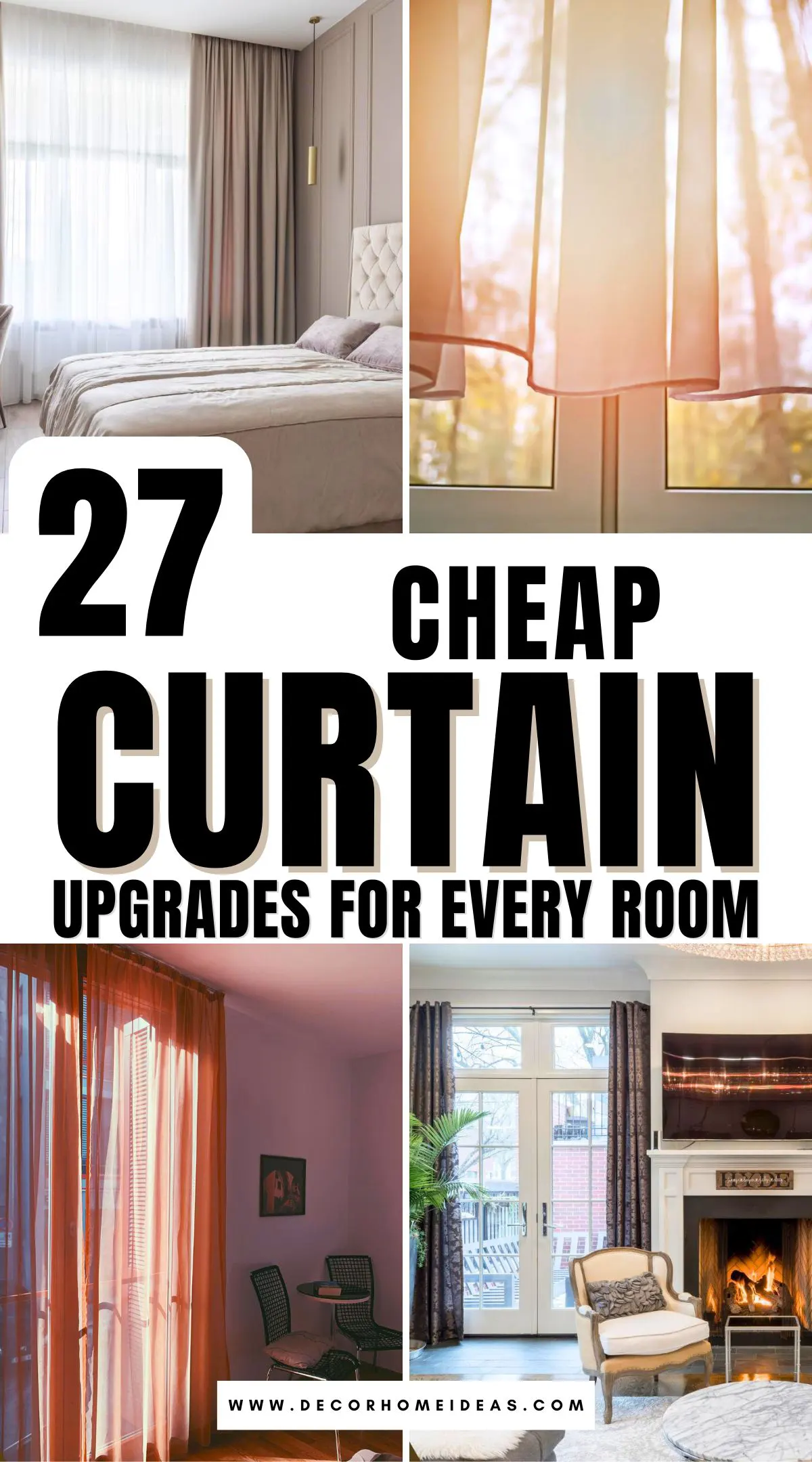 Elevate your home's style with simple and cheap curtain upgrades, from DIY curtains that require no sewing to stylish and bold patterns that will transform any room.