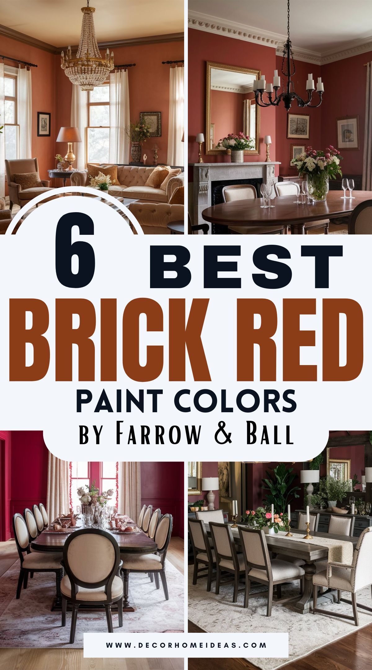 Discover 6 timeless brick red paint colors from Farrow & Ball that bring warmth, depth, and character to any space. These rich shades offer a nod to tradition with a modern twist—see which hue could be the perfect match for your next room refresh.