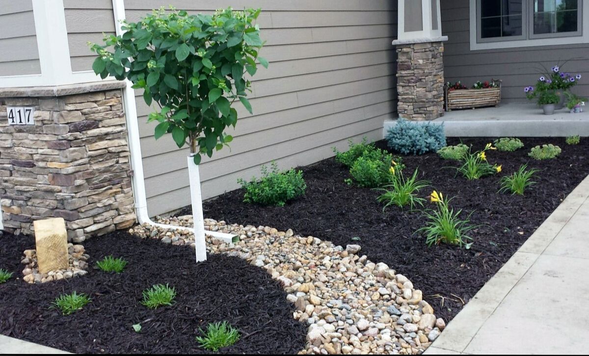 rock landscaping for corners