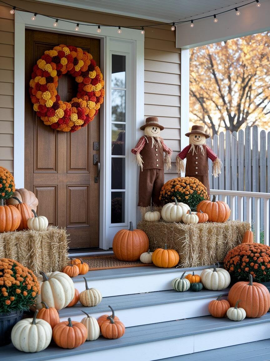 fall front porch decor 11