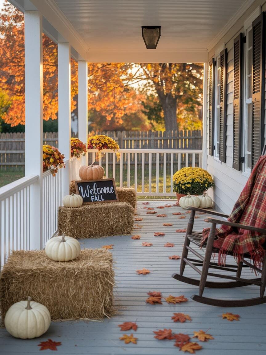 fall front porch decor 13