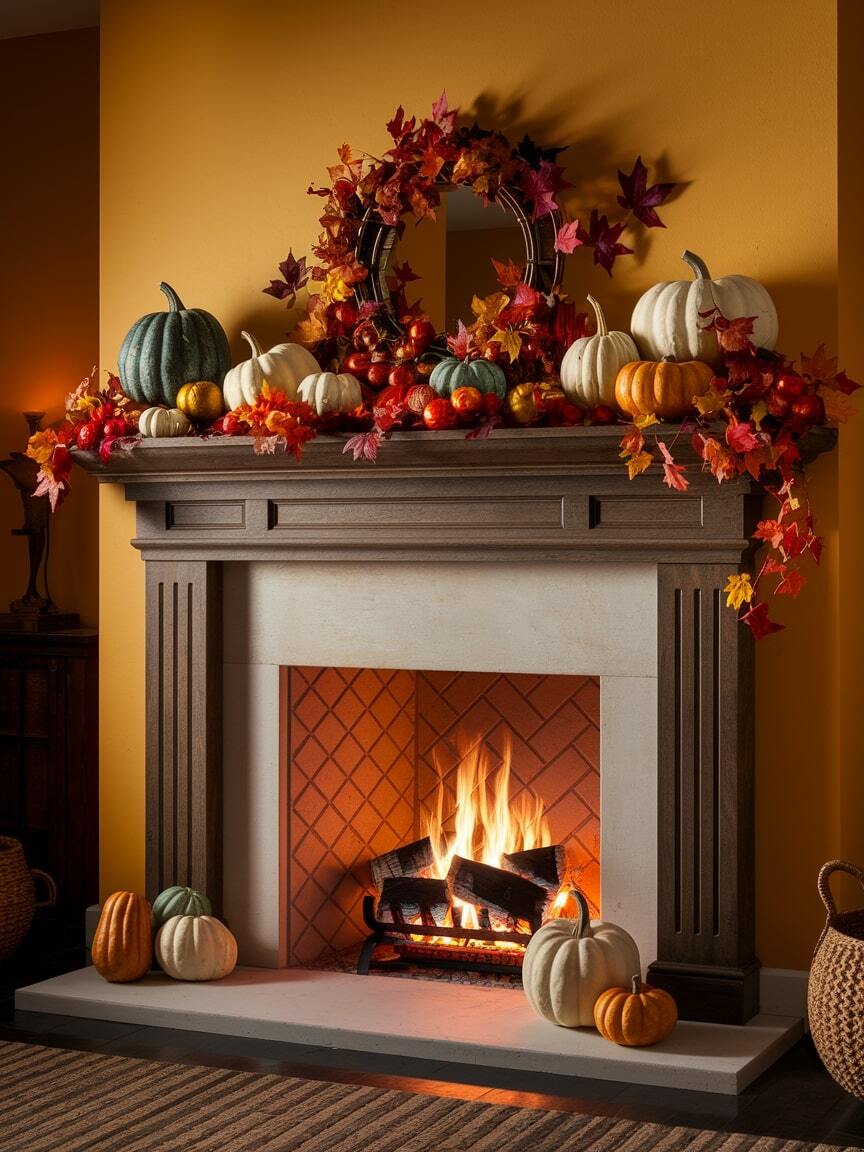 fall mantle decor 25