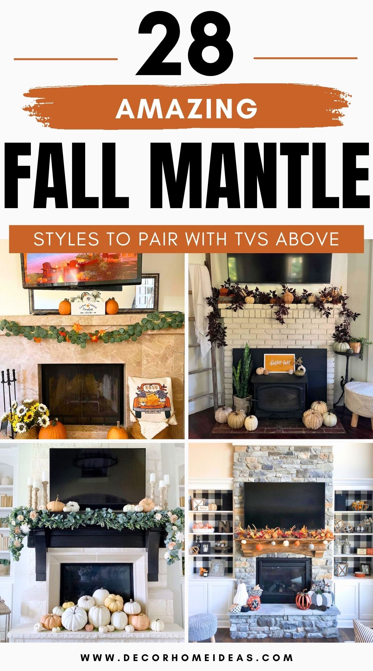 fall mantle ideas for fireplaces with tvs above 3