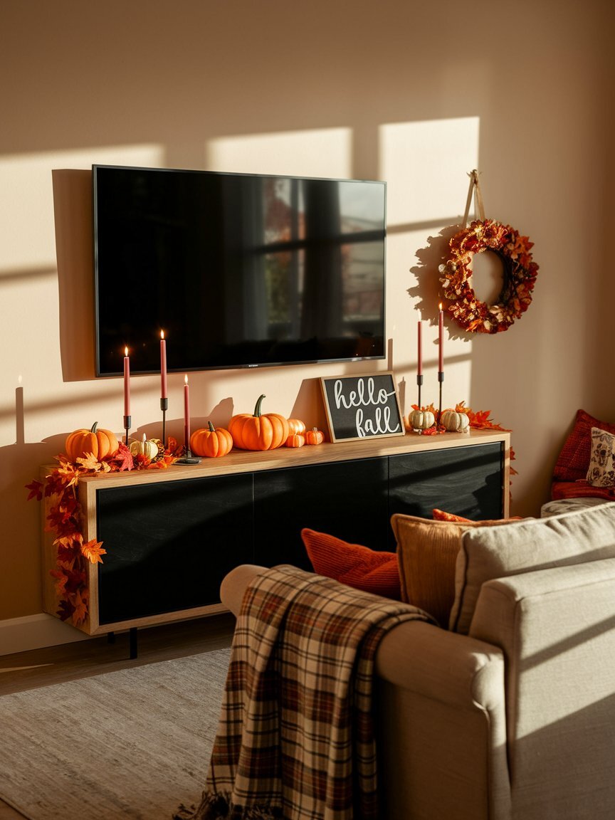 fall tv decor 11