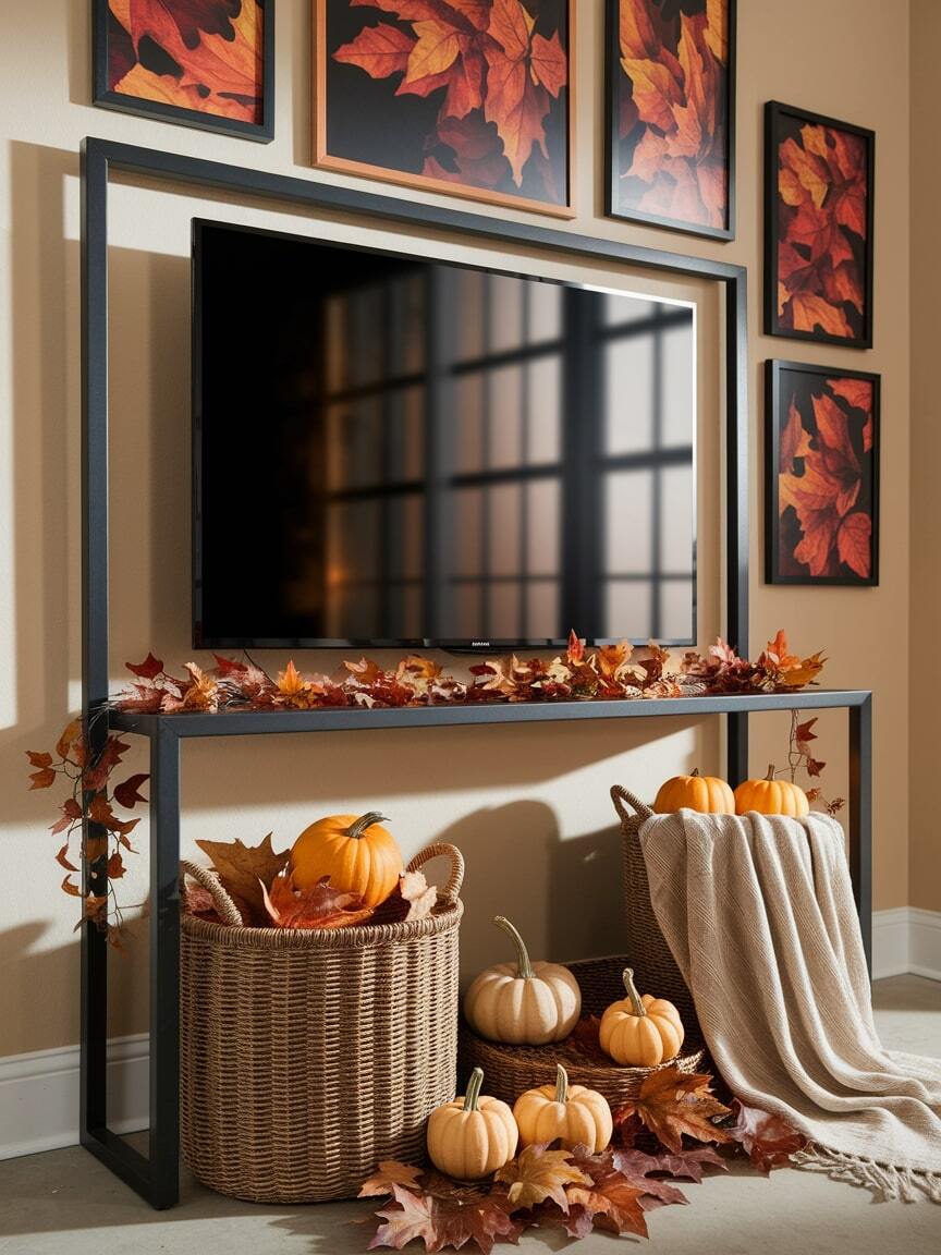 fall tv decor 12