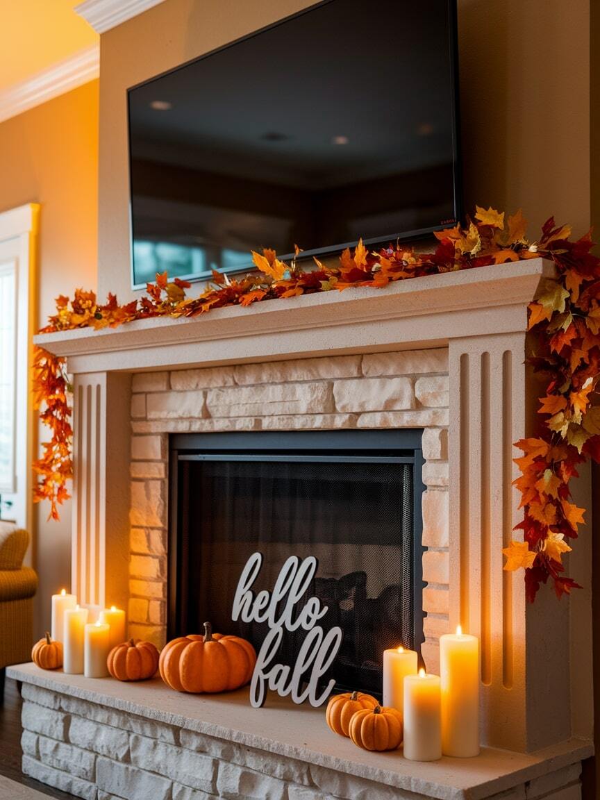fall tv decor 18