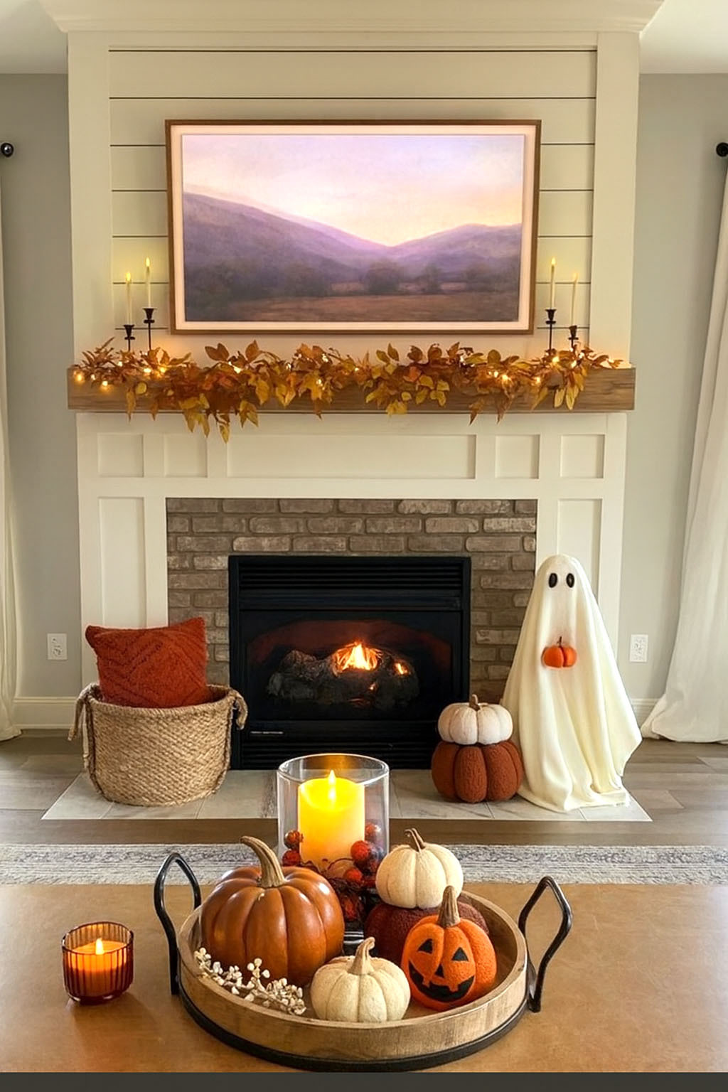 ozy Fall Fireplace Decor with Warm Autumn Vibes
