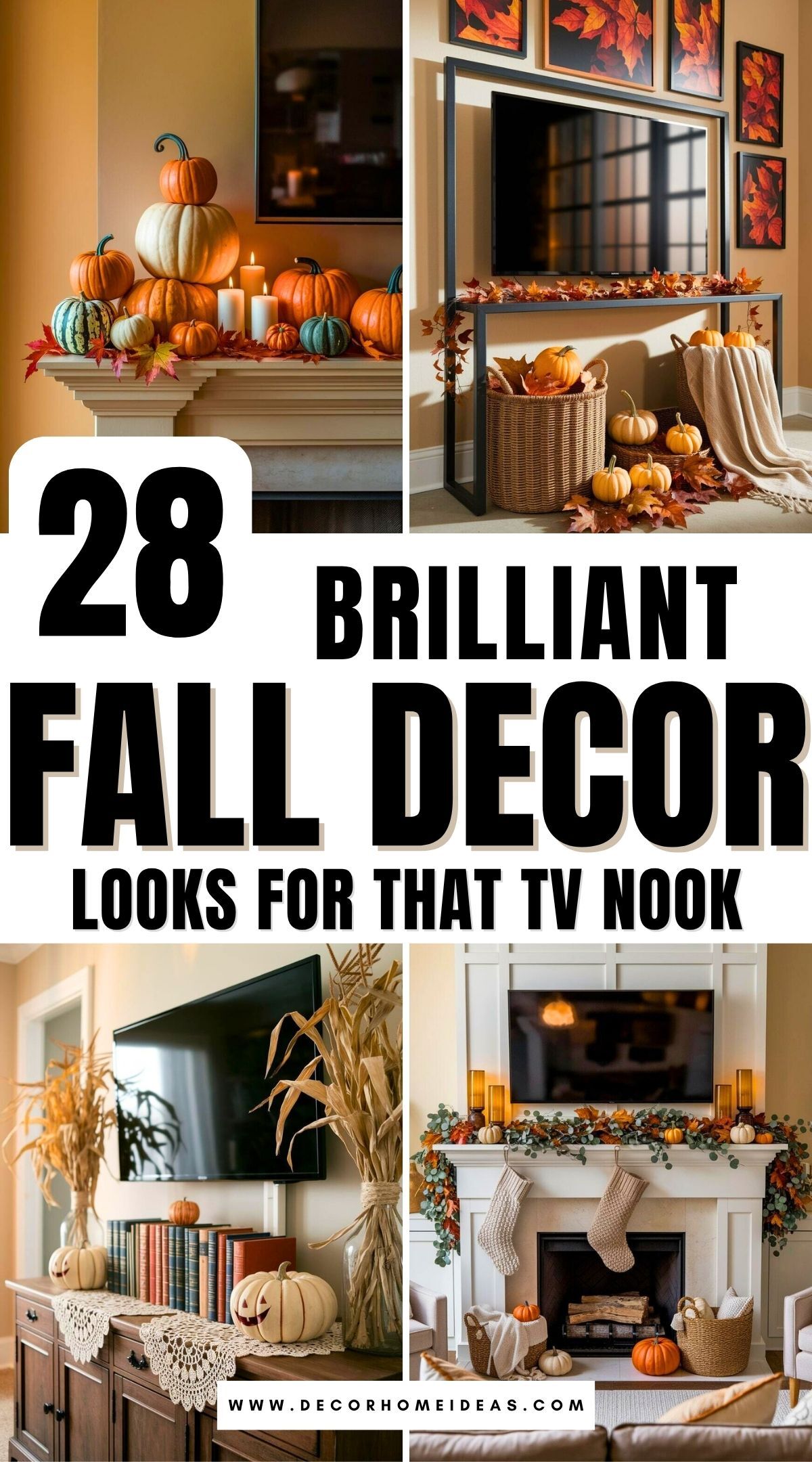 under tv fall decor ideas 2