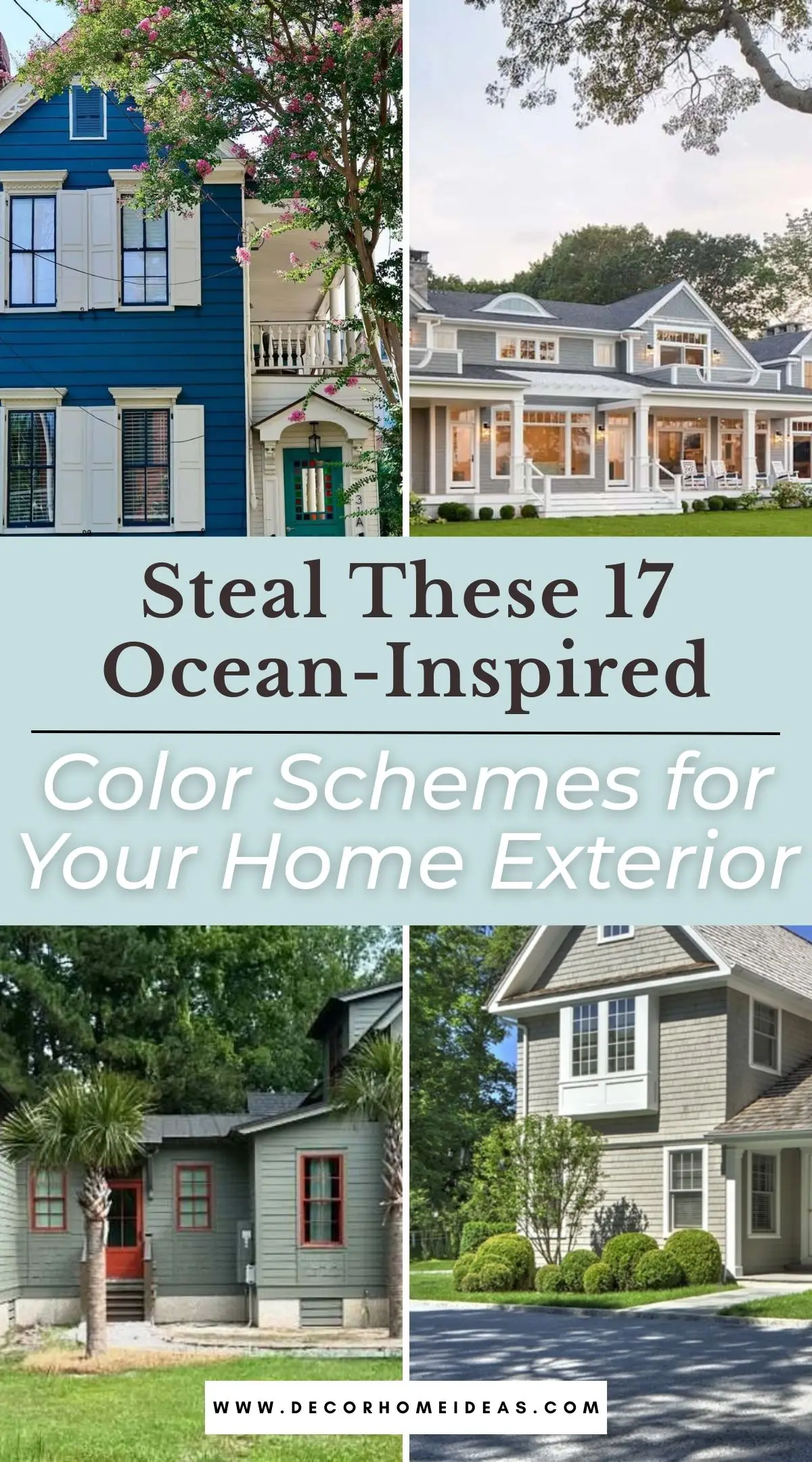 Explore 17 beautiful coastal homes with exterior colors drawn from the sea’s palette—think sun-washed driftwood, misty grays, and vibrant ocean blues. See how each home blends seamlessly with its shoreline setting, offering fresh ideas for your own seaside-inspired exterior.