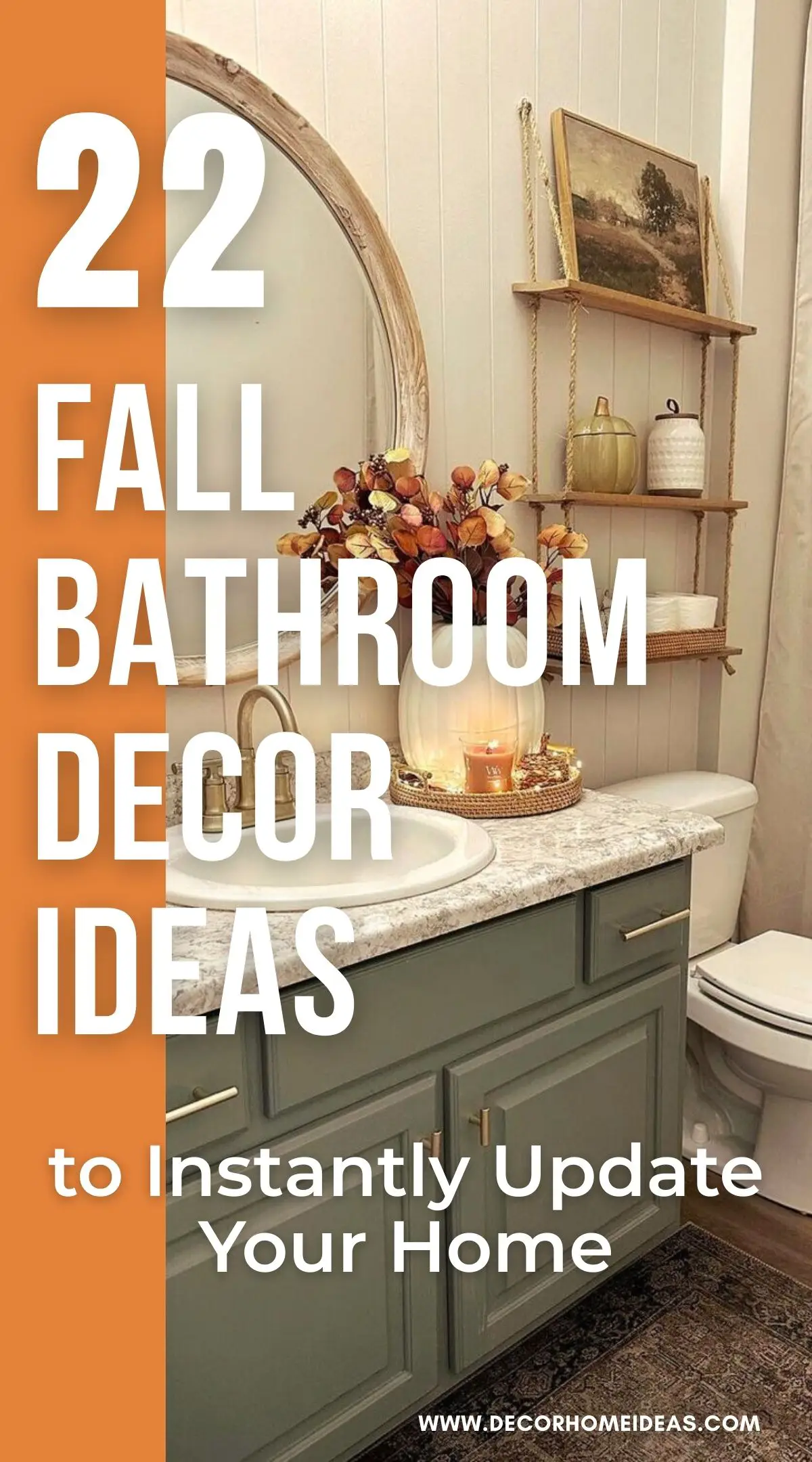 Discover 22 cozy and stylish fall bathroom decor ideas to give your space a fresh seasonal vibe. From warm tones to rustic accents, find out how small changes can bring big autumn charm to your bathroom. See which ideas will surprise you!