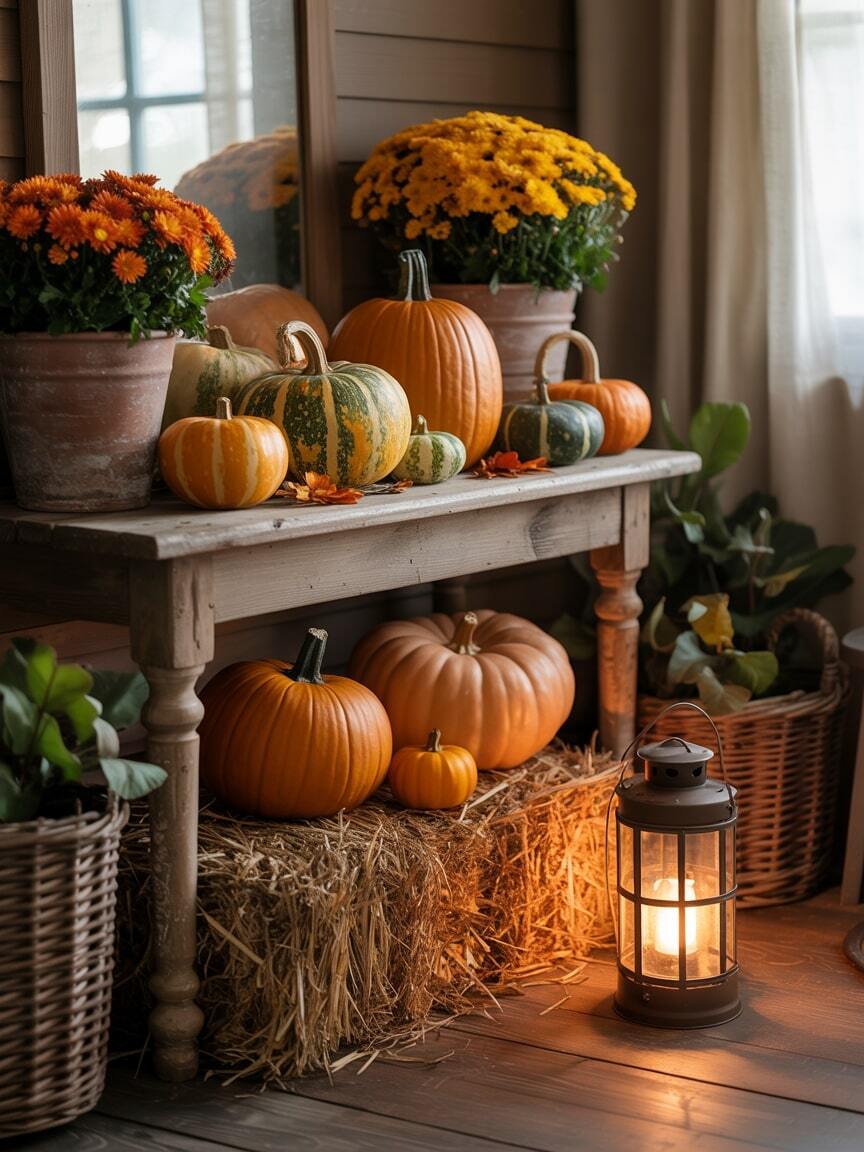 fall entryway decor 22