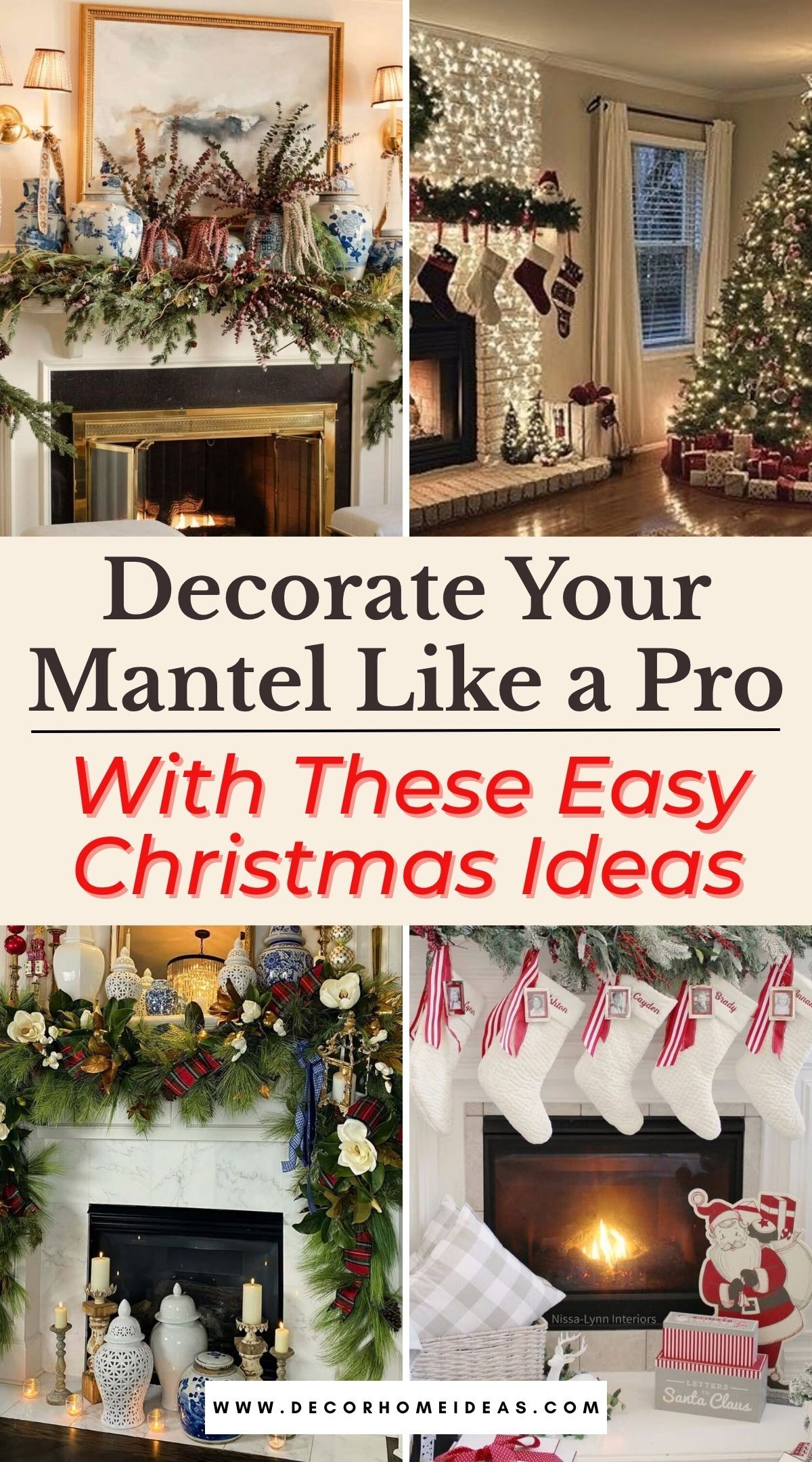 christmas mantel decor ideas 3