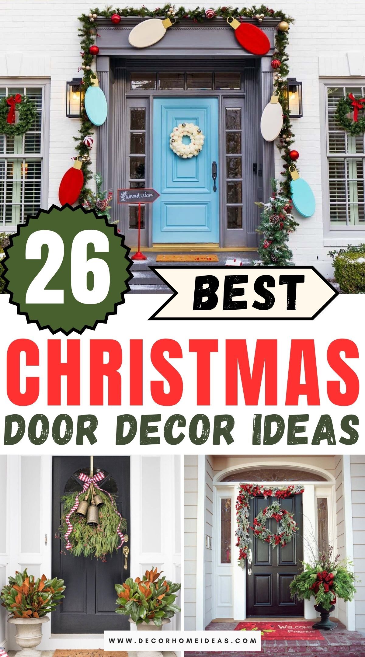 easy christmas door decorations ideas 2