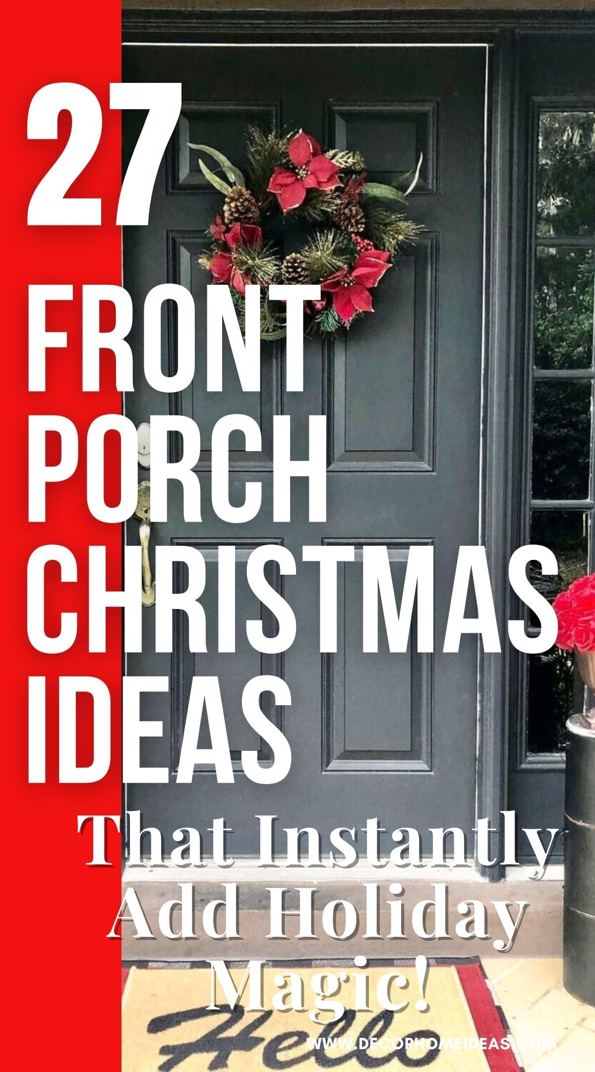 easy christmas front porch decor 1
